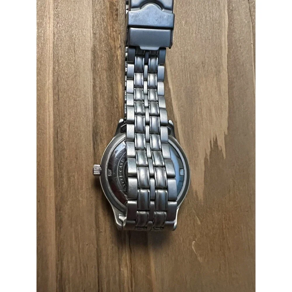 Calypso Model Collection 5030 GMT Bezel Triple Silver W Double Locking Buckle